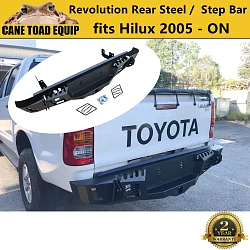 Rear Bar Bumper For Toyota Hilux N70 N80 2005 - 2021 Steel Step Protection TOW 4WD