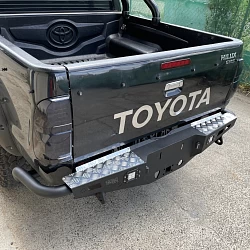 Rear Bar Bumper For Toyota Hilux N70 N80 2005 - 2021 Steel Step Protection TOW 4WD