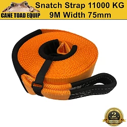 Snatch Strap 11000kg 9M Winch Extension Recovery Strap & Protectors Tow SWL 5Ton