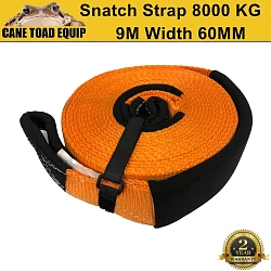 Snatch Strap 8000kg 60mm x 9M Recovery Strap 4x4 Orange Tow Winch Extension SWL 4T