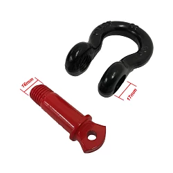 D-Shackle 1/2" 13mm Black Rated 2T Red Pin Boat Trailer Marine Caravan 2PCS