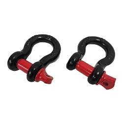 D-Shackle 1/2" 13mm Black Rated 2T Red Pin Boat Trailer Marine Caravan 2PCS