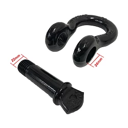 D Shackle WLL 4.75 Ton Rated 20mm 4WD Recovery Tow Car Trailer 2PCS Caravan