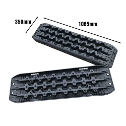 Pair Recovery Tracks 4WD 4x4 ATV Black Offroad Tyre Ladder Caravan Sand Mud Snow