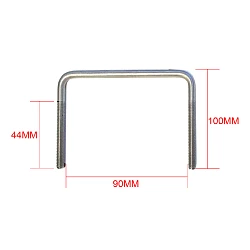 Stainless Steel U Bolt Kit M8 100mm Length with Nylon Nut Roof Rack Basket Universal 4X4