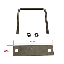 Stainless Steel U Bolt Kit M8 100mm Length with Nylon Nut Roof Rack Basket Universal 4X4