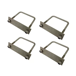 Stainless Steel U Bolt Kit M8 100MM Length with Nylon Nut 4 Set Roof Rack Basket Universal 4X4 