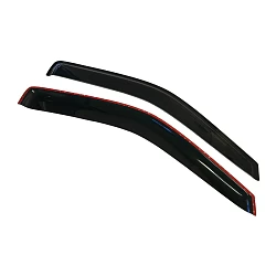 Weather shields for ISUZU D-MAX Dual Cab 08-12 model Holden Rodeo Colorado Tinted Black 