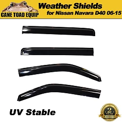 Premium Weather Shield Window Visor Weathershields for Nissan Navara D40 06-15