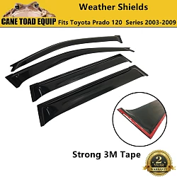 Premium Weather Shields Window Visor 4PCS for Toyota Prado 120 Series 2003-09 