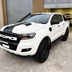 Raptor Style Bonnet Scoop black white fits Ford Ranger PX2 PX3 2015-2020