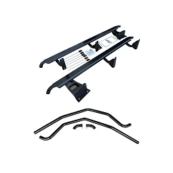 Heavy Duty Steel Side Steps / Rock Sliders with Brush Bars for Ford Ranger PX 123 2012-2022 Dual Cab