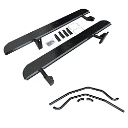 Heavy Duty Steel Side Steps / Rock Sliders with Brush Bars for Nissan Patrol GU 1 2 3 Wagon