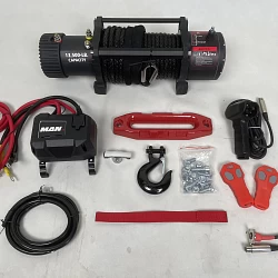 MANX4 Electric Winch 13500LBS 7hp 12v Motor Wireless Controller 4X4 Syntheic Rope 26m Recovery