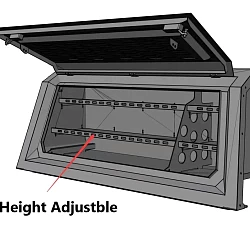 Steel Canopy Side Storage Bin w/ Shelving (Passenger Side)