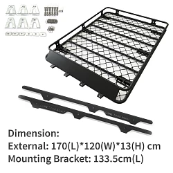 Roof Rack Fits JEEP Grand Cherokee 02/11 On Aluminium Alloy Basket Cage Hydronalium