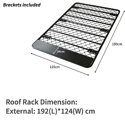 Aluminium Roof Rack Fits Mitsubishi PAJERO 99-18 Low Profile platform Alloy Hydronalium