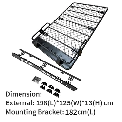 Roof Rack Fits TOYOTA Prado 150 Aluminium Alloy Powder Coated roof tent platform 4wd Luggage Carrier Trade