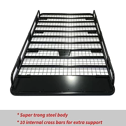 Tradesman Roof Rack Full Length Gutter Mounting Fits 2.2m fits Nissan Patrol GU GQ MQ Landcruiser 80 70 4WD