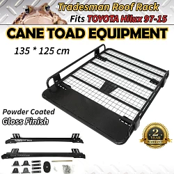 Ute Roof Rack Basket Fits TOYOTA Hilux 97-15 Powder Coated Steel Tradesman 4wd Luggage Basket Carrier