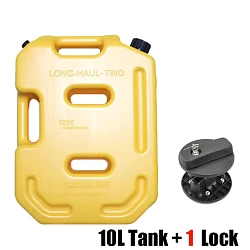 10L Heavy Duty Yellow Jerry Can w/ One Mounting Holder & Lock