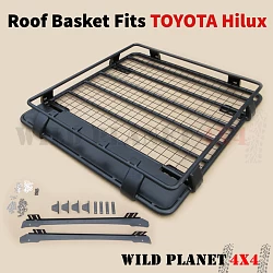 Roof Basket Fits TOYOTA Hilux Powder Coated Steel 4wd Luggage Basket Carrier Cargo