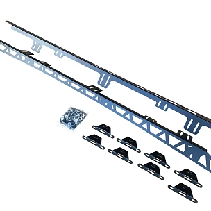 Image of Roof Rack Backbone Mounting Rails Fits Isuzu MU-X 2013 to 2021 and Holden Colorado 7/Trailblazer Steel Powder Coated Low Profile