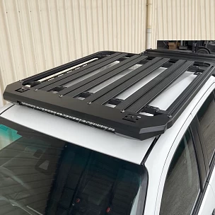 Image of Aluminium Roof Rack + Light Bar Kit for Toyota Hilux N80 all Dual Cab Model