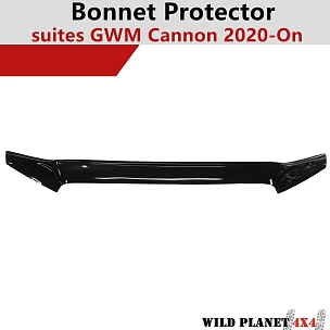 Image of Bonnet Protector Guard Tinted Black fits GWM Cannon Ute 2020-Onwards