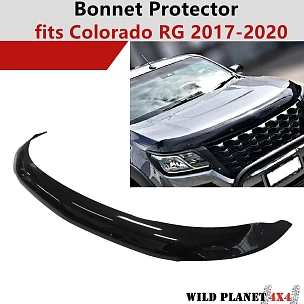 Image of Bonnet Protector Hood Guard for Holden Colorado RG 2017-2020 Black Tinted