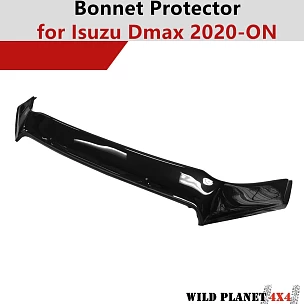 Image of Bonnet Protector For Isuzu D-MAX 08/2020+ MY21 Tinted Guard Dmax Black Durable