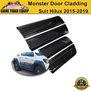 Image of Side Door Body Molding Cladding Trim suit Toyota Hilux N80 15-20 ABS Black