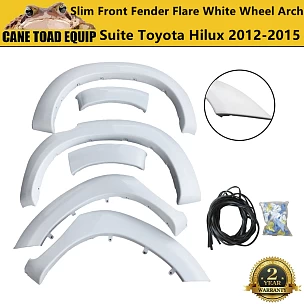 Image of White Fender Flares OEM Design Wheel Arch to suit Toyota Hilux SR5 SR 2012-2015 6pcs