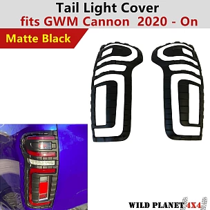 Image of Tail Light Cover Trim fits GWM Cannon Ute 2020 - Onwards Matte Black 