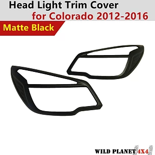 Image of Black Head Light Light Lamp Front Cover Trim for Holden Colorado 2012-2016