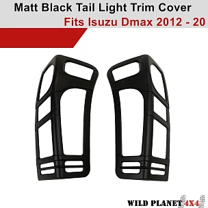 Image of Matte Black Tail Light Trim Cover Protector Suits ISUZU D-MAX DMAX 2012-2020 