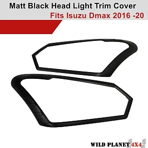 Image of Matt Black Head Light Cover Trim to suit Isuzu D-max DMAX 2016-2020