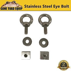 Image of 2 X Stainless Steel Eye Bolt Tie Down Kit for Platform Roof Rack fix The 4WD Awning 