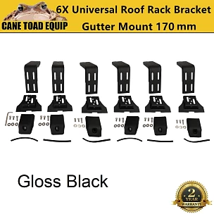 Image of Universal Roof Rack Gutter Mount Bracket 20-23cm 3 Pair High Roof Troopy Pajero LC70