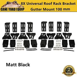 Image of Universal Roof Rack Brackets 100MM 4 Pair for Rain Gutter Mounts Short Length 4WD 4x4