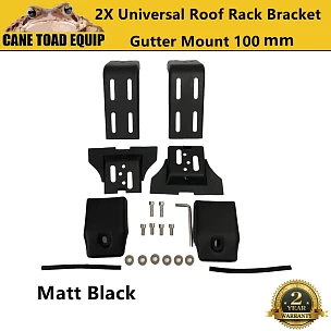 Image of Universal Roof Rack Brackets 100MM For Rain Gutter Mounts Short Length Pair 4X4 4WD