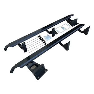 Image of Heavy Duty Steel Side Steps / Rock Sliders for Ford Ranger PX 123 2012-2022 Dual Cab