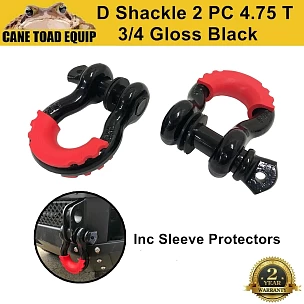 Image of D Shackle WLL 4.75 Ton Rated 20mm 4WD Recovery Tow Car Trailer 2PCS Caravan