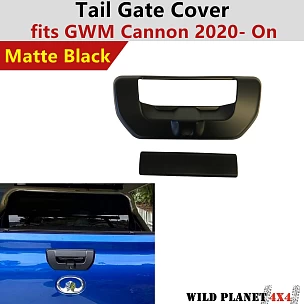 Image of Tail Gate Handle Cover fits GWM Cannon Ute 2020- Onwards Matte Black 