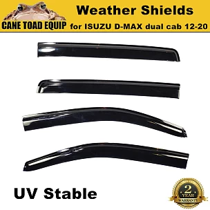 Image of Premium Weather Shield Window Visor Weathershield for ISUZU D-MAX dual cab 12-20