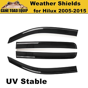 Image of Premium Weathershields Window Visor for Hilux Dual Cab 05-15 Toyota Slim Fit 