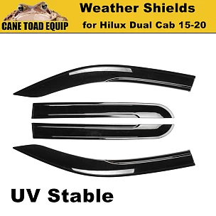 Image of Premium Weathershields for Hilux Dual Cab 2015-20 Toyota Slim Fit Design N80