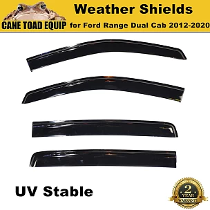 Image of Weather Shield Window Visor Slim for Ford Ranger PX MK1 MK2 MK3 12-20 Dual Cab