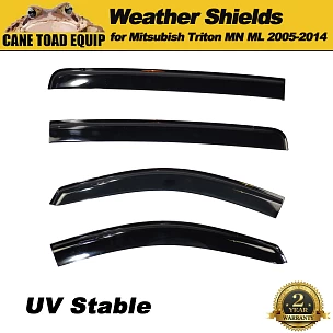 Image of Weather Shield Window Visors weathershield for Mitsubishi Triton MN ML 2005-2014