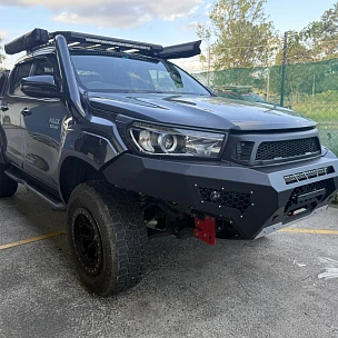 Image of Revolution Bullbar for Toyota Hilux N80 2015-2019 | ADR Airbag | Matte Black